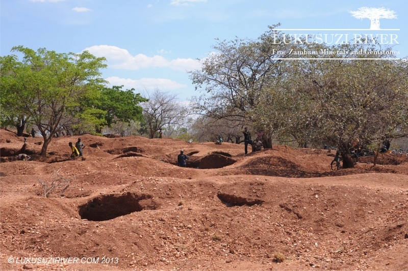 Nyimba: Mining the soil for 'alluvial' stones.
