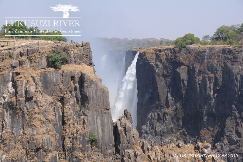 At the end of the dry season the Victoria Falls come with very little water.